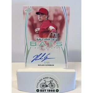 Nolan Gorman 2019 Ultimate Bats On Card Autograph #’d 1/15 St Louis Cardinals